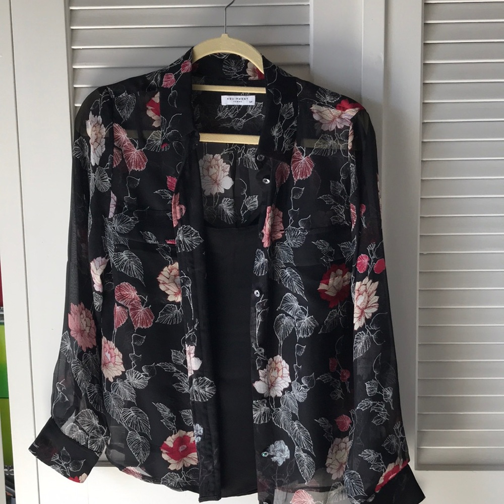 Equipment 100% silk button down women blouse
